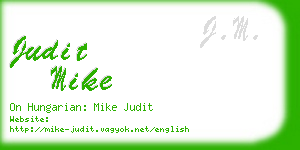 judit mike business card